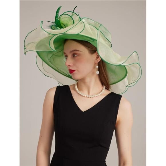 Women\'s Kentucky Hat Wide Brim Light Green